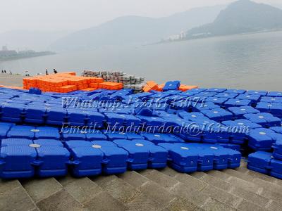 China floaing pontoon cubes floating pontoons jet ski floating cubes PE Floating platform for sale