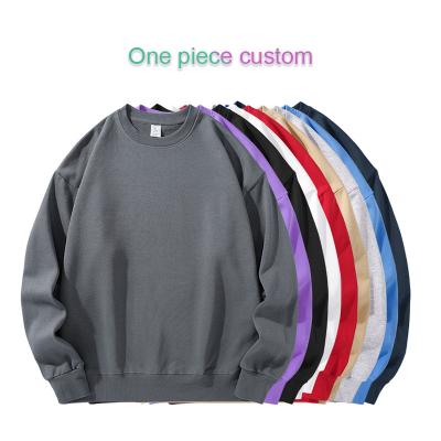 China Wholesale Custom Factory Price Anti Shrink Pullover Streetwear Print Casual Long Sleeve Tops Shirts Unisex Simple Oversized Cotton for sale