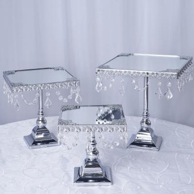 China Amazon hot metal wedding silver display stand romantic wedding decoration, suitable for wedding decorations, cake display stand, for sale