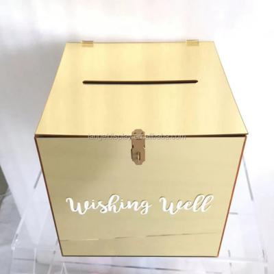 China Iangel Handmade Hot Selling Acrylic Wedding Wishing Box Well Personalized for sale