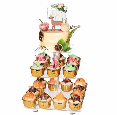 China Morden suitable for 28, birthday cake, three tier cupcake stand, acrylic cupcake tower for sale