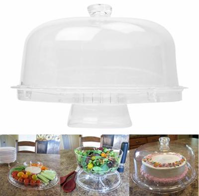 China Morden with Arched Flat Frame Salad / Punched Acrylic Bowl 6 in 1, Clear Acrylic Cake Display Rack, Food Display Rack for sale