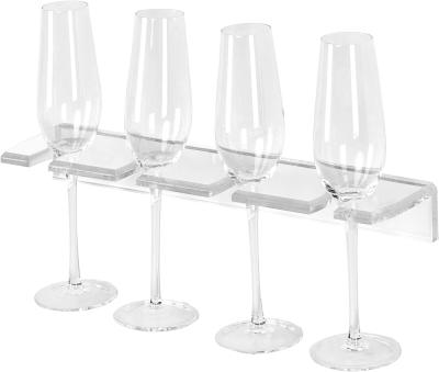 China Morden Clear Acrylic Wall Mounted Goblet Glass Hanger for sale