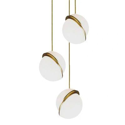 China Modern simple postmodern simple semi-round ball main chandelier cafe bar restaurant bedroom decorative lamps and lanterns for sale