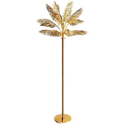 China Modern factory wholesale coconut tree branch gold floor lamp for sale