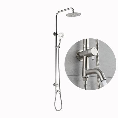 China Southeast Asia 304 Stainless Steel Shower Set Household Bathroom Contemporary Single Cold Rain Shower Faucet for sale