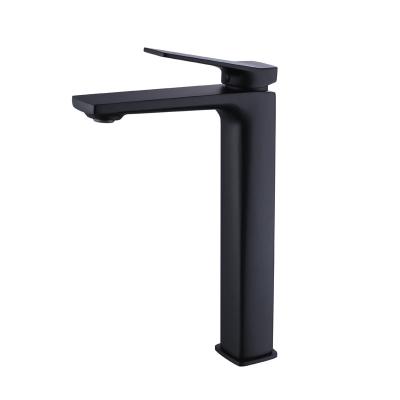 China Modern Hot Sale One Hole Single Handle Basin Sink Mixer Tap Black Bathroom Faucets for sale