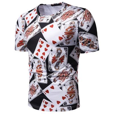 China 3D Anti-Wrinkle Short Sleeved European Map Printed Creative T-shirt Plus Size Couple T-shirts for sale