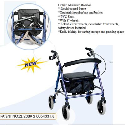 China DELUXE ALUMINUM ROLLATOR for sale