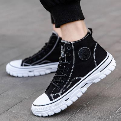 China 2022 New Men's Anti-slip Lace Shoes Men's Casual Shoes High Tops Breathable Canvas Tenis Masculino Masculino for sale