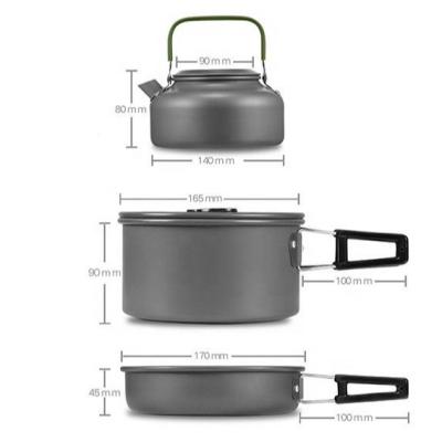 China High Temperature And Friction-resistan Camping And Rising Products Pot Pan Pure Titanium Cookset Outdoor Ultralight Titanium Camping Cookware for sale