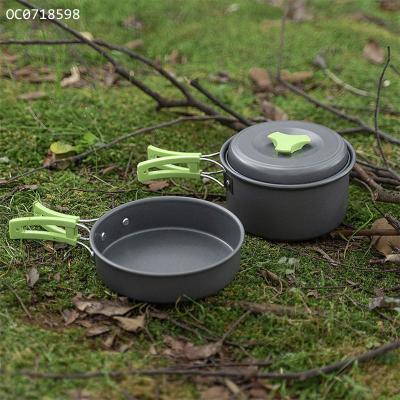 China High Temperature and Friction-resisting Sevenstar Amazone Hot Selling Camping Cooker 2 or 3 Person Aluminum Alloy Teapot Portable Cookware Set for sale