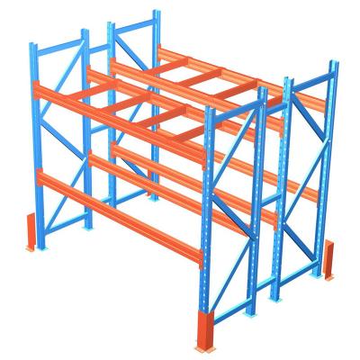 China HUAWU Warehouse Storage System Q235B Factory Steel Customized Heavy Duty Selective Adjustable Pallet Storage Warehouse Rack for sale