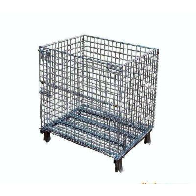 China HUAWU Stackable Factory Galvanized Mesh Pallet Box For Heavy Duty Wire Mesh Container for sale