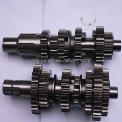 China Steel CG175 CG200 CG250 Motorcycle Transmission Gearbox Main And Counter Shaft for sale