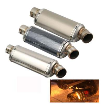 China Universal Stainless Steel 51MM Motorcycle Exhaust Muffler Pipe For Scooter Off Road Mine Bike Motorcycle Exhaust for sale