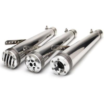 China Universal 38-45mm Retro Stainless Steel Motorcycle Muffler Exhaust GY6 CBR CBR125 CBR250 for sale