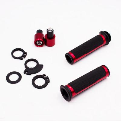 China Aluminum Handle Grips Universal Motorcycle Handlebar Grip 22mm Motorcycle Hand Throttle Aluminum Grips for sale