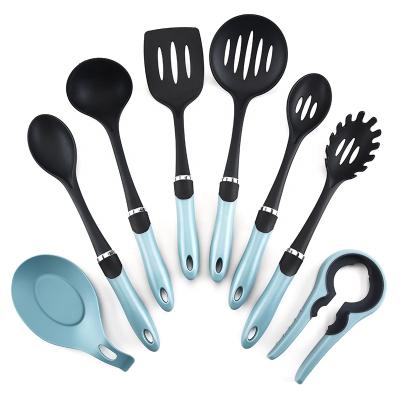 China Viable colored nylon kitchen utensils good quality set of 8 for sale