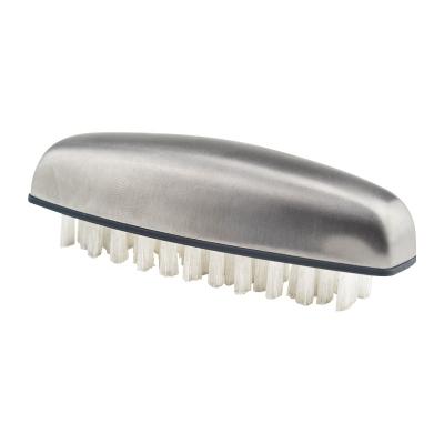 China Sustainable Kitchen Instrument Stainless Steel Vegetable Brush Cleaning Brush With Soft Handle for sale