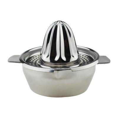 China Sustainable Manual Stainless Steel Citrus Juicer With Bowl Juicer Strainer for sale