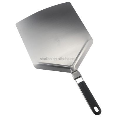 China Sustainable High Quality Pizza Tools Folding Handle Pizza Shovel Electroplate Premium Aluminum Pizza Skin Shovel for sale