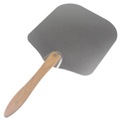 China Sustainable Restaurant Grade Aluminum Foldable Pizza Shovel With Wooden Handle For Indoor And Outdoor Pizza Oven for sale