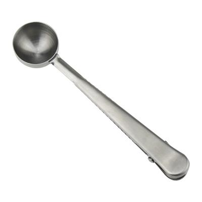 China Sustainable Long Handled Stainless Steel Teaspoon With Bag Clip for sale