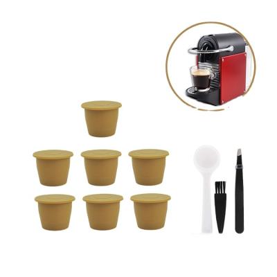 China Viable Hot Sale Factory Emptyl Silicone Support Capsules Nespresso Illy K Cup Refillable Reusable Coffee Capsule for sale