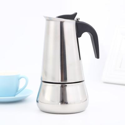 China Durable Stainless Steel Coffee Desks Style Coffee Pot Products Stovetop Coffee Espresso Maker Portable Manual Cafetera Moka Pot for sale