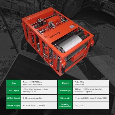 Chine moniteur ultrasonique de forage d'appareil de contrôle de pile de profondeur de 150m pour l'essai de qualité de trou de mine/cannelure à vendre