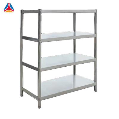 China 4 Shelves Stainless Steel Thickened and Customized Double-Sided Kitchen Hotel Storage Household Balcony Shelf for sale