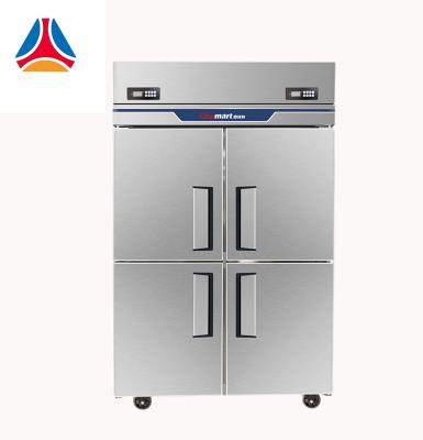 China Vertical Commercial Four-Door Kitchen Temperature Refrigeration Deli Refrigerator Large Double Six Door Freezers for sale