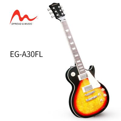 China Linden Wholesale OEM Brand Custom LP Style Electric Guitar 6 Strings Flamed Maple Guitar Manufacturer Stringed Instrument for sale