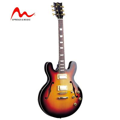 China Flawless Electric Guitar Jazz Style F Hole Cavity Body Guitar TG-80/3TS for sale