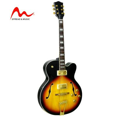 China Newest F Hole Flawless Jazz Style Plywood Electric Guitar With Best Choice for sale