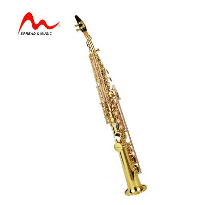 China Gold Lacquer Soprano Trumpet Wind Instruments Gold Lacquer B Flat Sell Wholesale Wind Instruments for sale