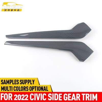 China Anteke 2022 Civic ABS Chrome Dashboard Side Gear Frame Cover Trim Decoration StickersFor Car Interior Adhesion for sale