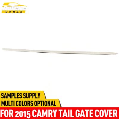 China Anteke Stainless Steel For 2015 Camry Stainless Steel Rear Trunk Tailgate Door Cover Decoration Strip Cover Trim Stickers for sale