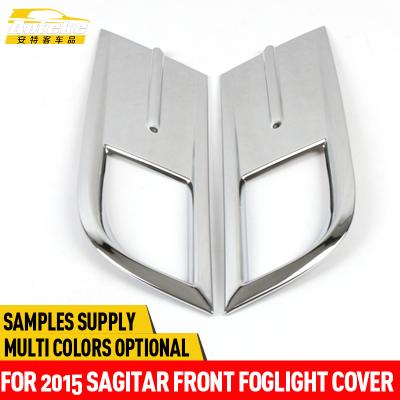 China ABS Anteke For Sagitar Strickers ABS Front Foglight Cover Sagitar Front Fog Lamp Light Decoration Frame Cover Trim 2015 for sale