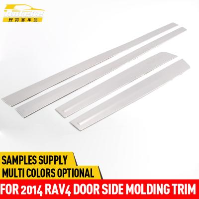 China Anteke Stainless Steel For 2014 RAV4 Stainless Steel Door Side Mount Trim RAV4 Body Kits Side Door Mount Trim Molding Car Styling for sale