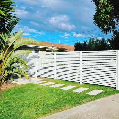 China Wholesale For Sale Easily Assembled Outdoor Aluminum Fence Panels Metal Garden Slat Privacy Fence for sale