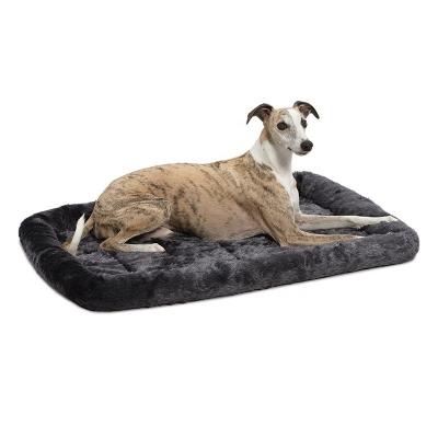 China Cat Dog Mats Removable Cushion Plush Pet Bolster Comfortable Fluffy Plush Long Bed Washable Pet Bed for Dogs and Cats for sale