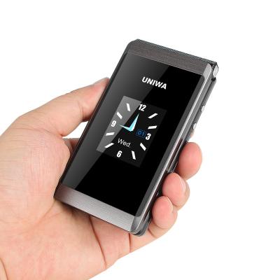 China Dual SIM Card In High Performance Flip Running Phone Dual Foldable SIM Card Big Battery UNIWA X28 celulares for sale