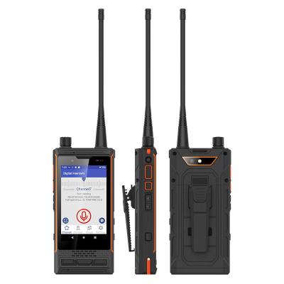 China Dual SIM Card UNIWA P4 4.0 Inch 3GB+32GB 4W Long Range DMR Fast Charging Dual Mode Walkie Talkie for sale