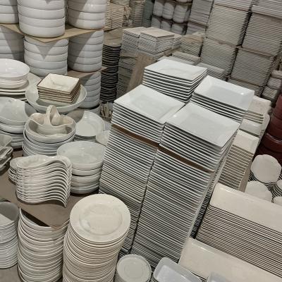 China Factory Price Stock Dish Cheap Direct Ceramic Tableware Cheap Direct Ceramic Dish For Hotel Restaurant for sale