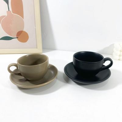 China Factory Stock Low Price Coffee Cup And Saucer Stocked Ceramic Tea Cup With Saucer Sets for sale