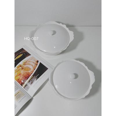 China Sustainable Modern Tureen Plain WhiteTureen Ceramic Soup Bowls With Two Handles And Lids For Home Restaurants Hotel for sale