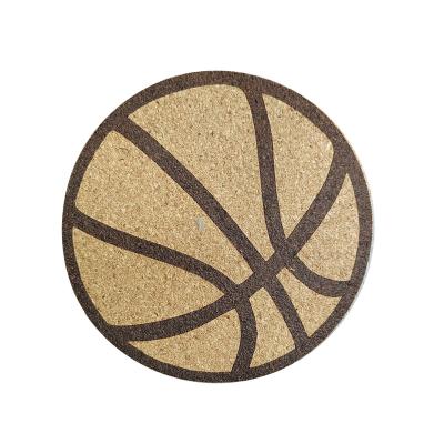 China Viable Wholesale Copy The Log Mats Wood Coaster Mug Cork Oem Custom Logo Table for sale