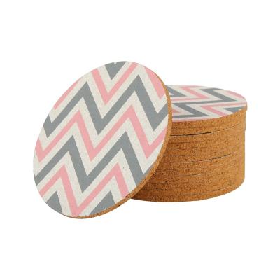 China Eco Viable Cork Round Coasters Material Can Be Customized Wholesale Sublimation Coasters With Cork Back for sale